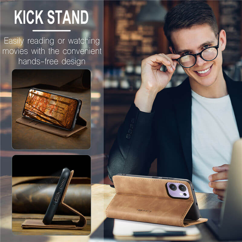 CaseMe OPPO Reno13 F 4G/5G Wallet Suede Leather Case