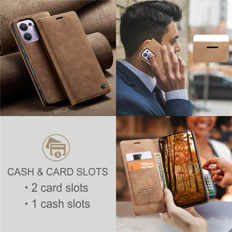 CaseMe OPPO Reno13 F 4G/5G Wallet Suede Leather Case