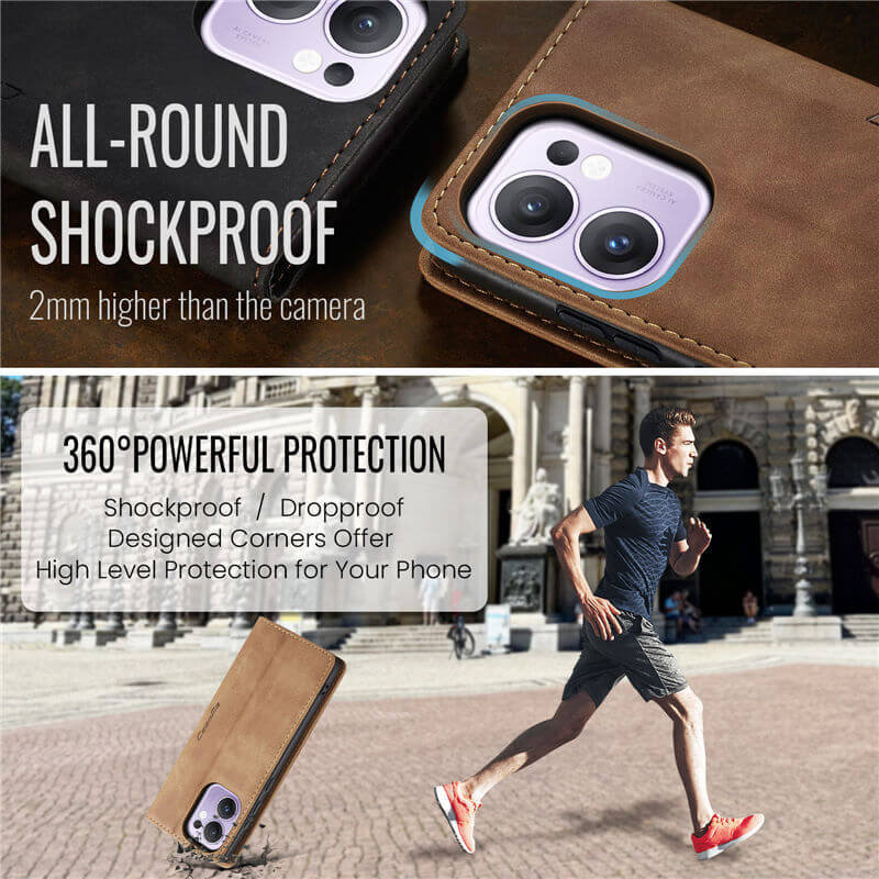 CaseMe OPPO Reno13 F 4G/5G Wallet Suede Leather Case