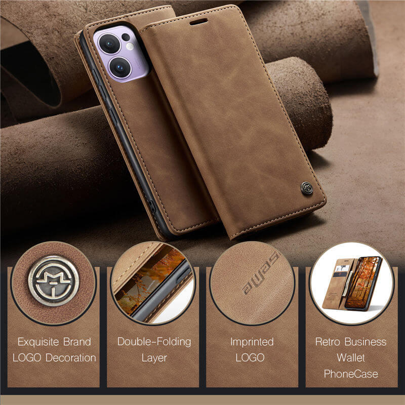 CaseMe OPPO Reno13 F 4G/5G Wallet Suede Leather Case