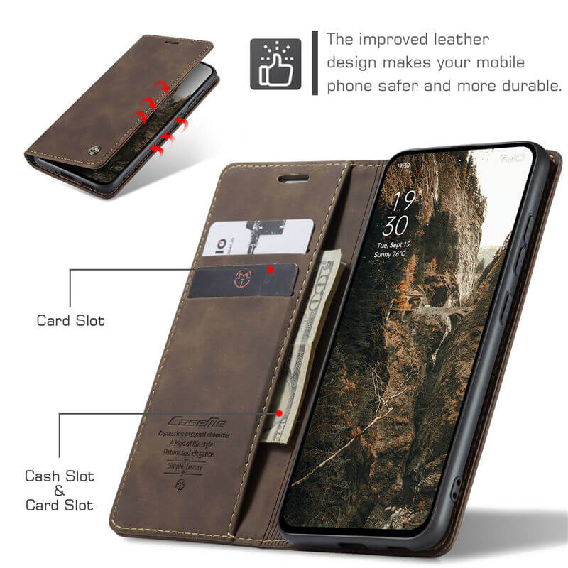 CaseMe OPPO Reno13 F 4G/5G Wallet Suede Leather Case
