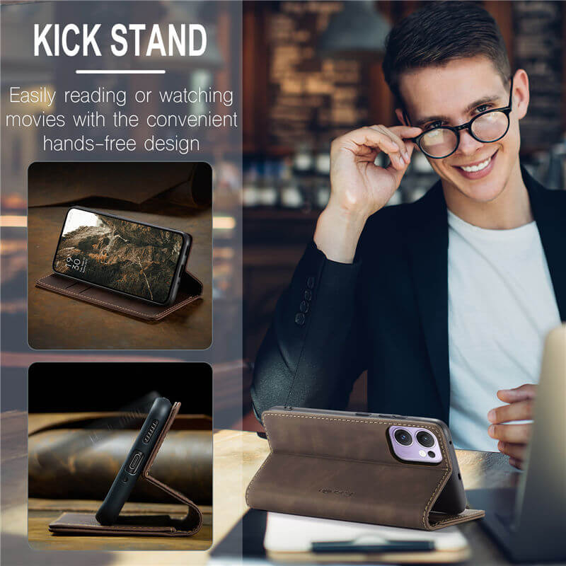 CaseMe OPPO Reno13 F 4G/5G Wallet Suede Leather Case
