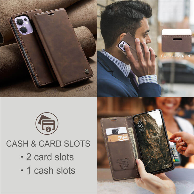 CaseMe OPPO Reno13 F 4G/5G Wallet Suede Leather Case