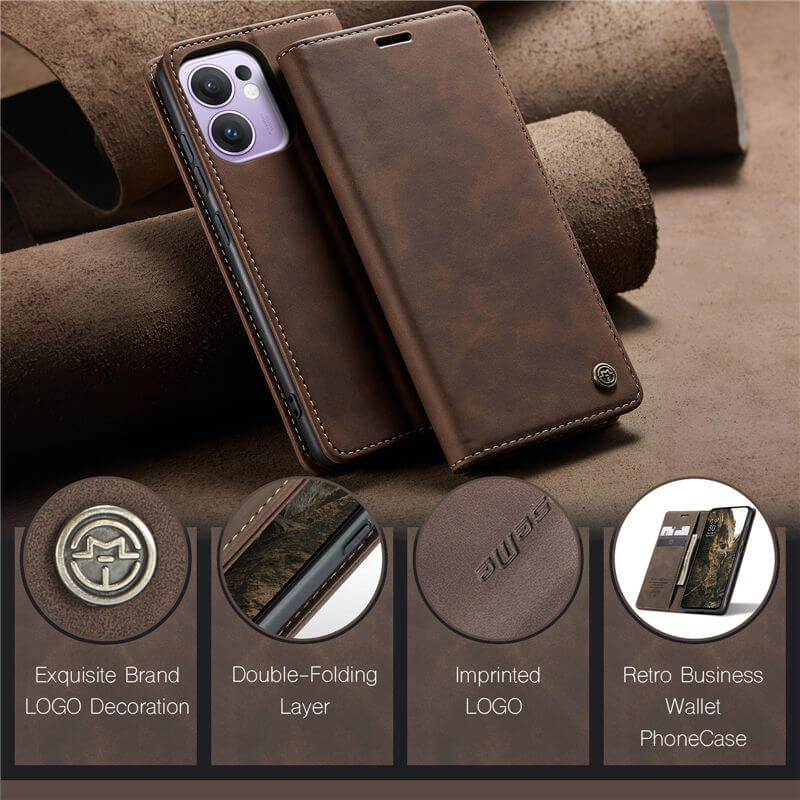 CaseMe OPPO Reno13 F 4G/5G Wallet Suede Leather Case