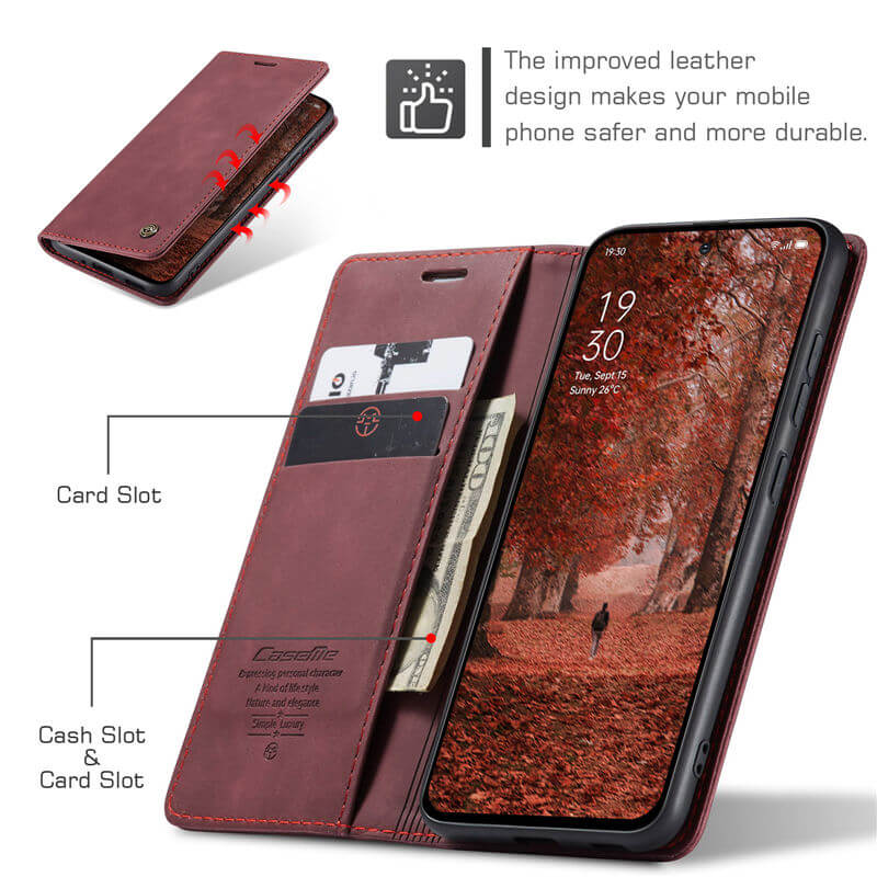 CaseMe OPPO Reno13 F 4G/5G Wallet Suede Leather Case