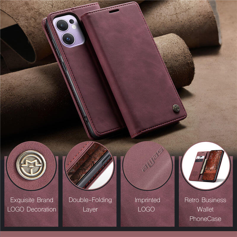 CaseMe OPPO Reno13 F 4G/5G Wallet Suede Leather Case
