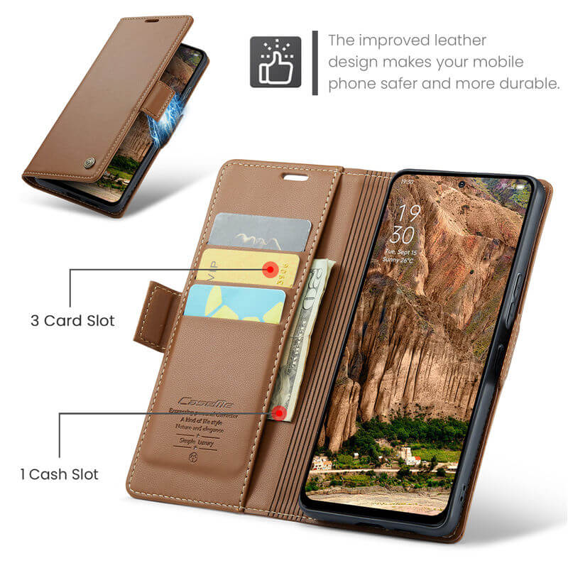 CaseMe OPPO Reno13 F 4G/5G Wallet RFID Blocking Case