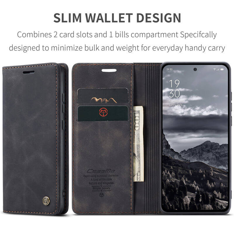 CaseMe OPPO Reno13 Pro Wallet Suede Leather Case