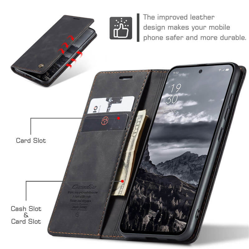 CaseMe OPPO Reno13 Pro Wallet Suede Leather Case