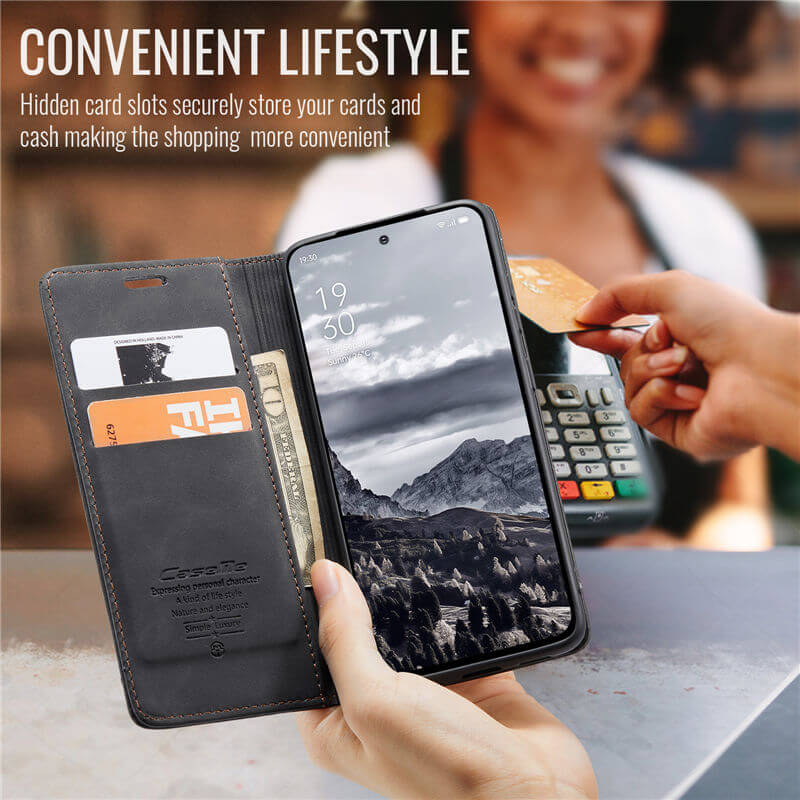 CaseMe OPPO Reno13 Pro Wallet Suede Leather Case