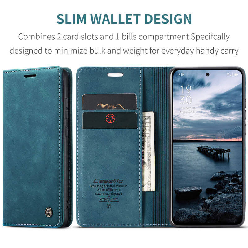 CaseMe OPPO Reno13 Pro Wallet Suede Leather Case