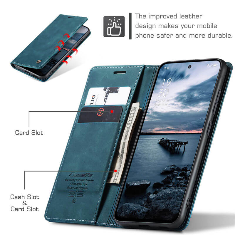 CaseMe OPPO Reno13 Pro Wallet Suede Leather Case