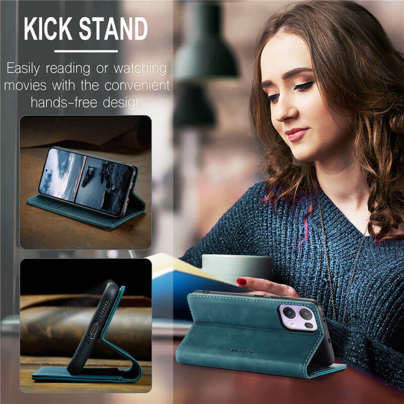 CaseMe OPPO Reno13 Pro Wallet Suede Leather Case