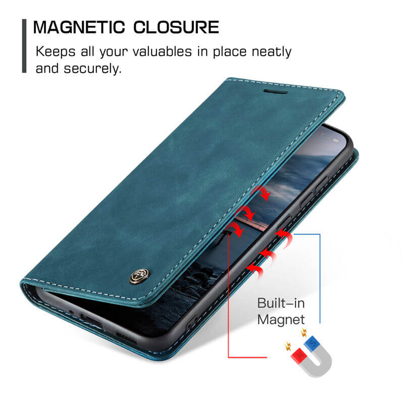 CaseMe OPPO Reno13 Pro Wallet Suede Leather Case