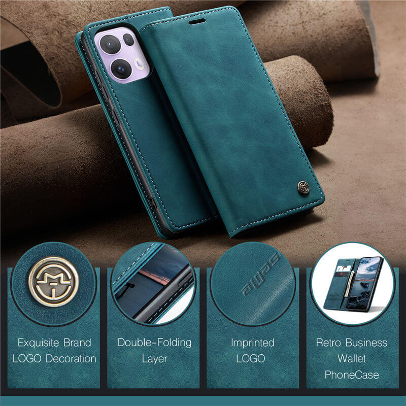 CaseMe OPPO Reno13 Pro Wallet Suede Leather Case