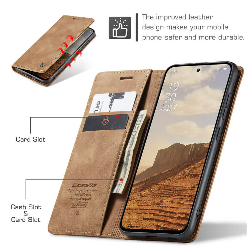 CaseMe OPPO Reno13 Pro Wallet Suede Leather Case