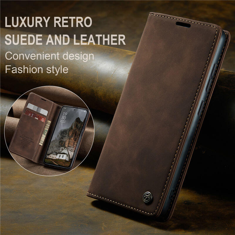CaseMe OPPO Reno13 Pro Wallet Suede Leather Case