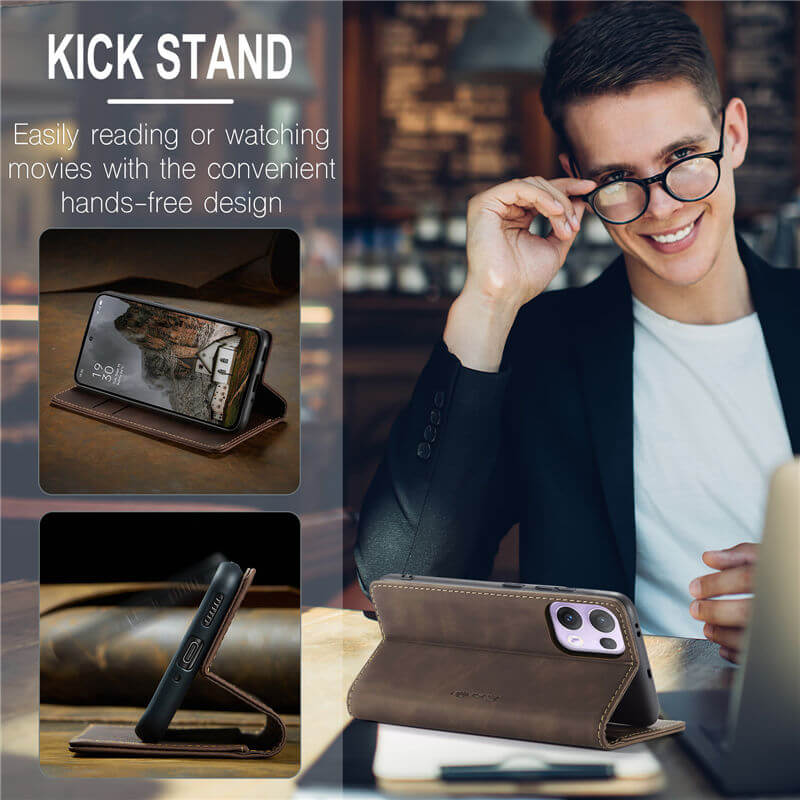 CaseMe OPPO Reno13 Pro Wallet Suede Leather Case