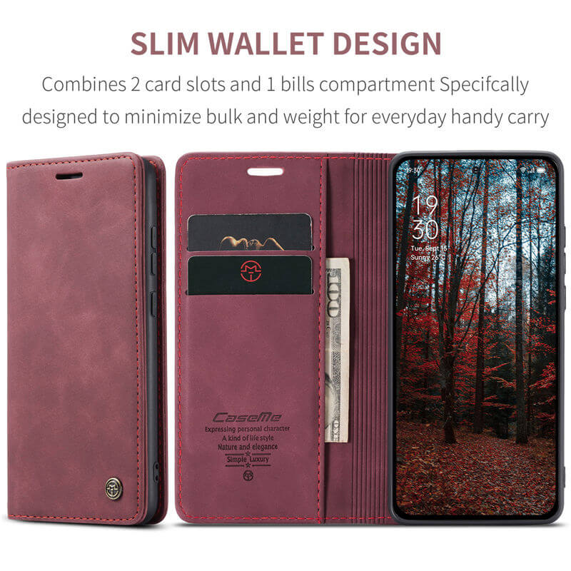 CaseMe OPPO Reno13 Pro Wallet Suede Leather Case