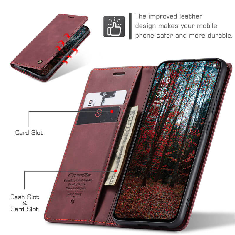 CaseMe OPPO Reno13 Pro Wallet Suede Leather Case