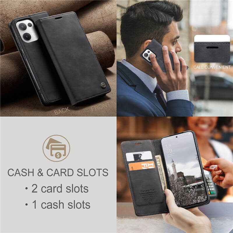 CaseMe OPPO Reno13 Wallet Suede Leather Case