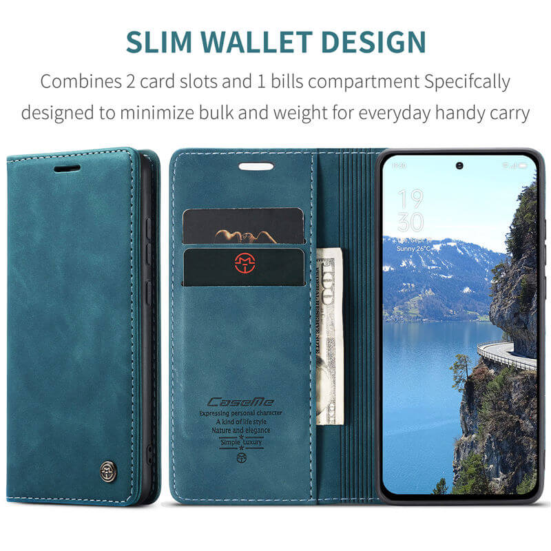 CaseMe OPPO Reno13 Wallet Suede Leather Case