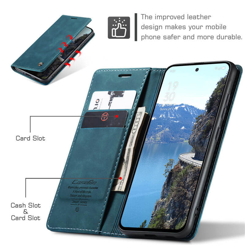 CaseMe OPPO Reno13 Wallet Suede Leather Case