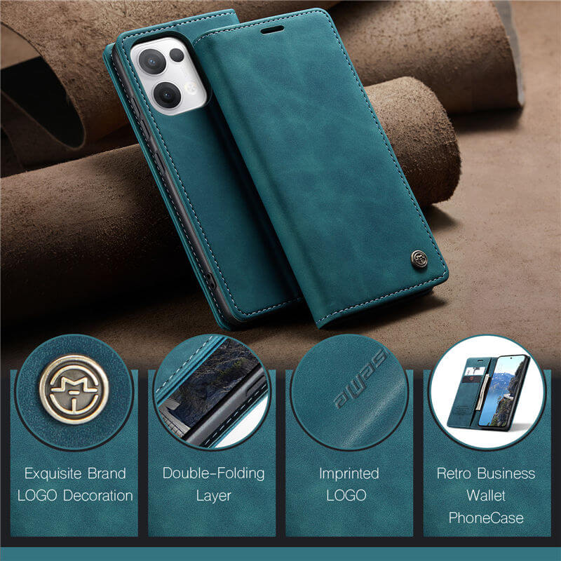 CaseMe OPPO Reno13 Wallet Suede Leather Case
