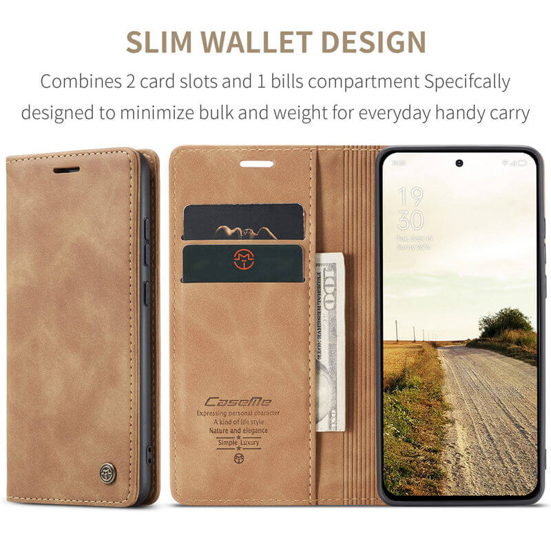 CaseMe OPPO Reno13 Wallet Suede Leather Case