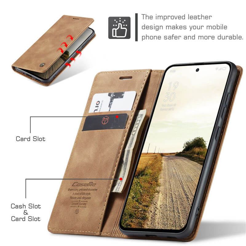 CaseMe OPPO Reno13 Wallet Suede Leather Case