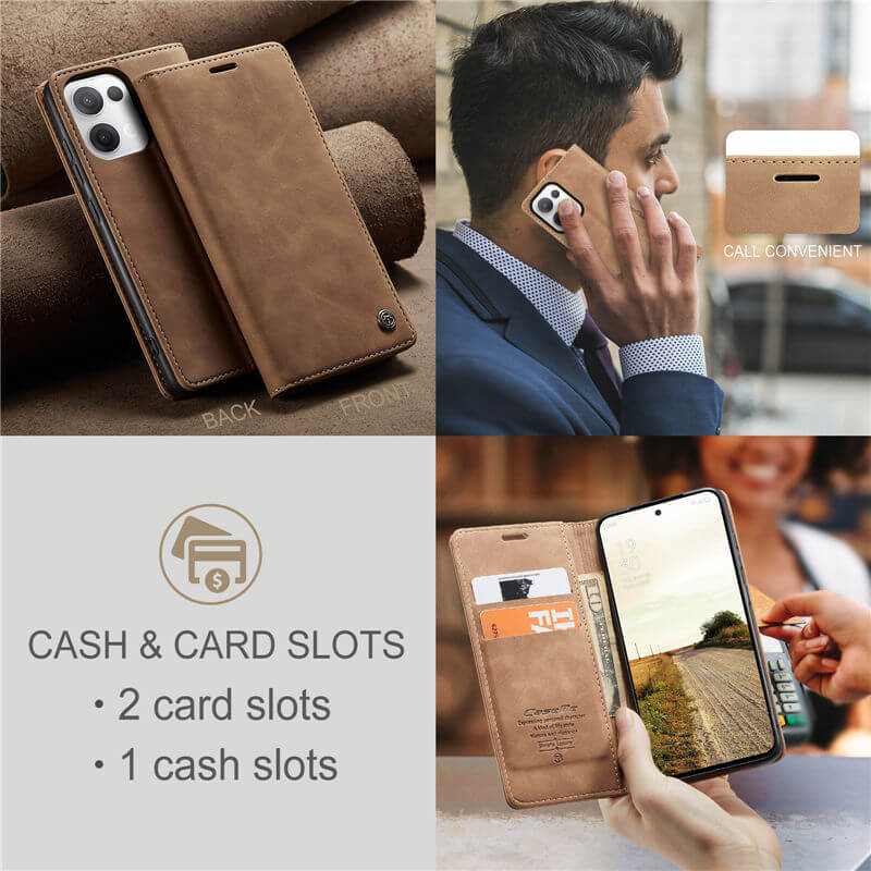 CaseMe OPPO Reno13 Wallet Suede Leather Case
