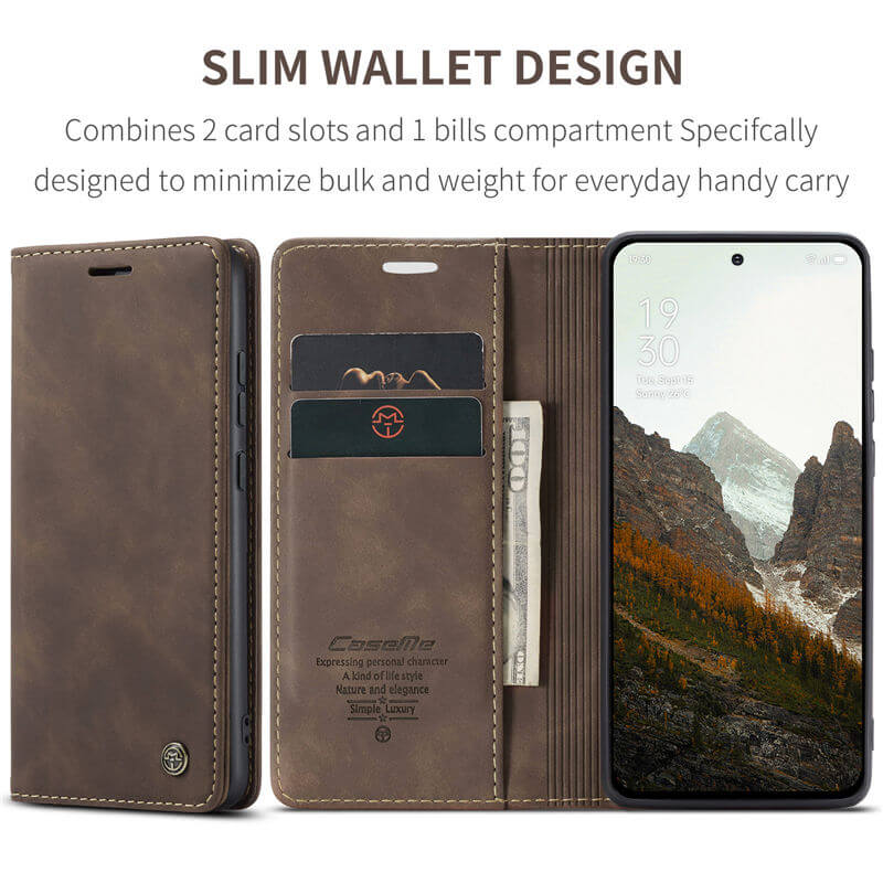 CaseMe OPPO Reno13 Wallet Suede Leather Case