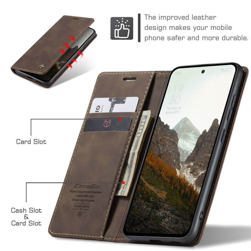 CaseMe OPPO Reno13 Wallet Suede Leather Case