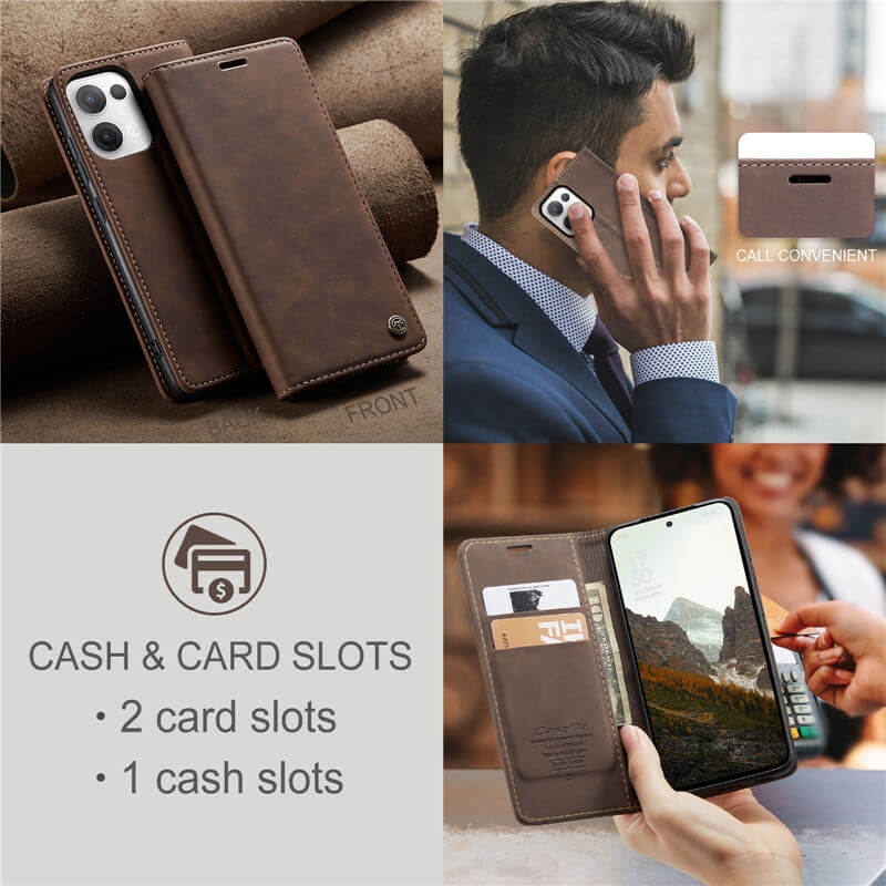 CaseMe OPPO Reno13 Wallet Suede Leather Case