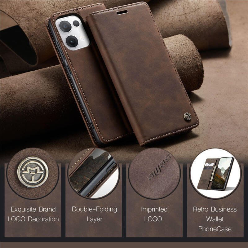 CaseMe OPPO Reno13 Wallet Suede Leather Case