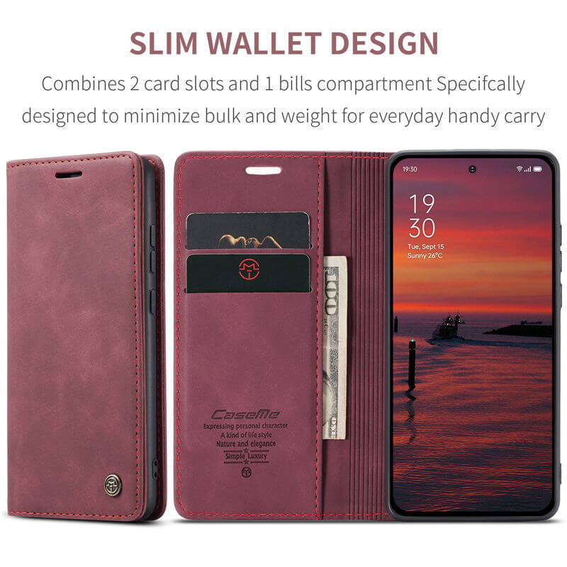 CaseMe OPPO Reno13 Wallet Suede Leather Case