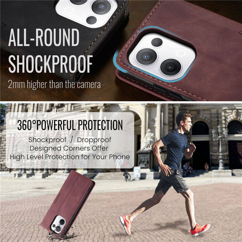 CaseMe OPPO Reno13 Wallet Suede Leather Case
