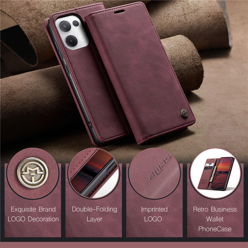 CaseMe OPPO Reno13 Wallet Suede Leather Case