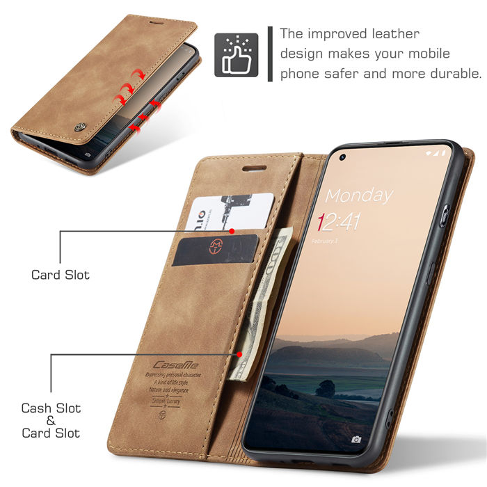 CaseMe OnePlus 11 Wallet Retro Suede Leather Case