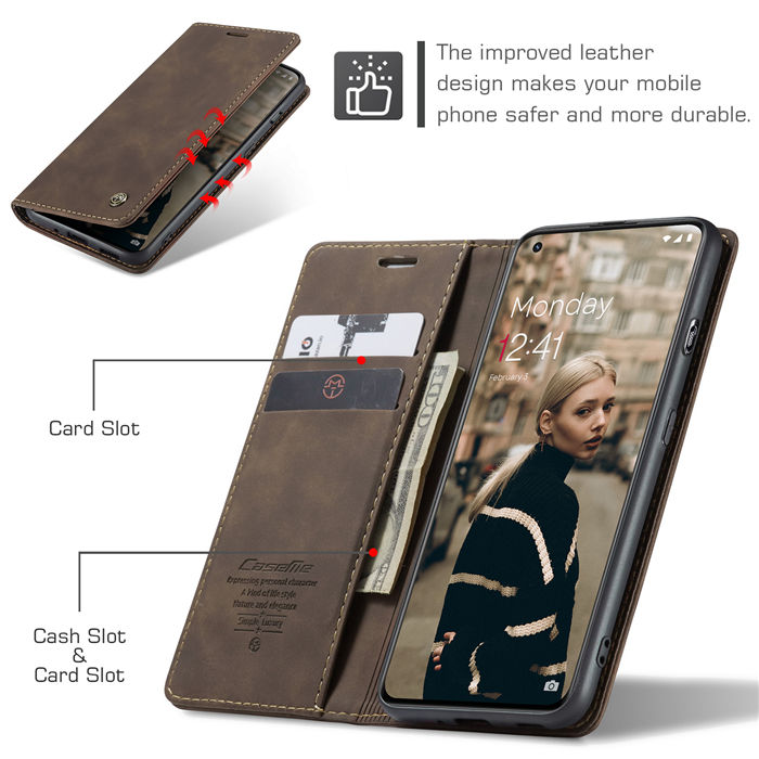 CaseMe OnePlus 11 Wallet Retro Suede Leather Case