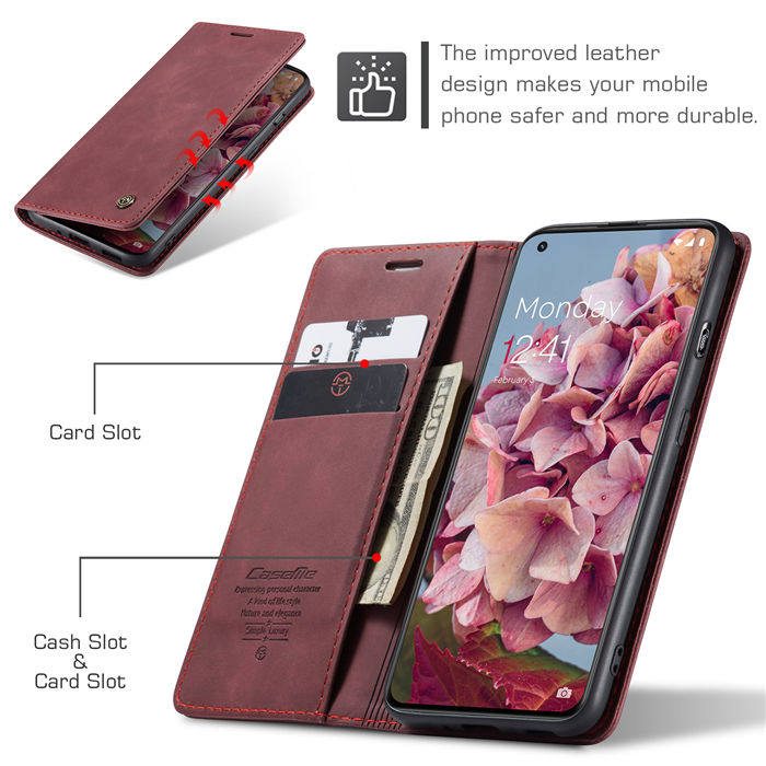 CaseMe OnePlus 11 Wallet Retro Suede Leather Case