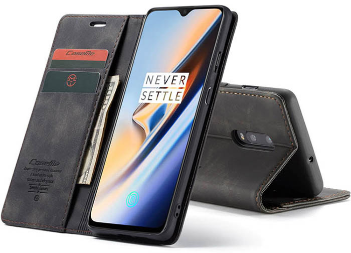 CaseMe OnePlus 7 Wallet Kickstand Magnetic Flip Leather Case