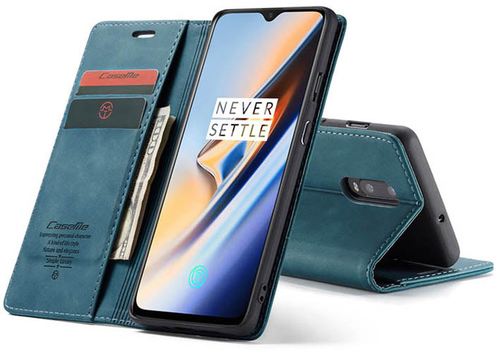 CaseMe OnePlus 7 Wallet Kickstand Magnetic Flip Leather Case