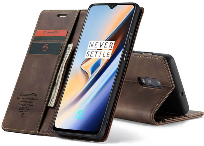 CaseMe OnePlus 7 Wallet Kickstand Magnetic Flip Leather Case