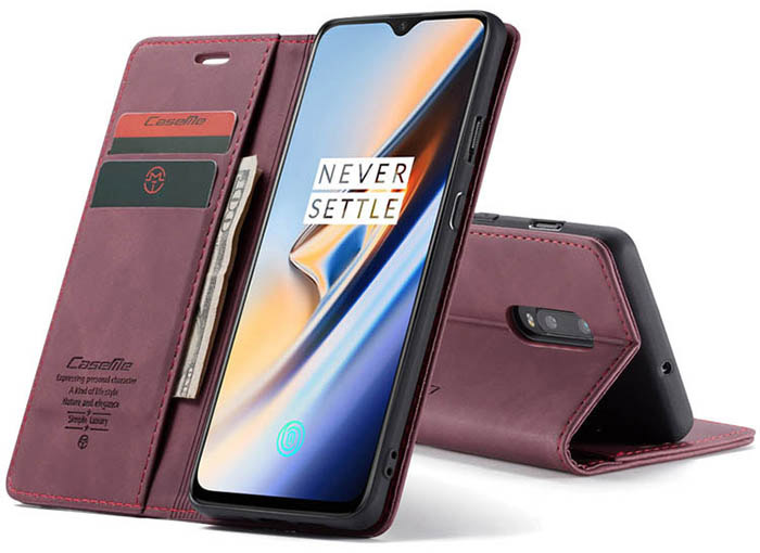 CaseMe OnePlus 7 Wallet Kickstand Magnetic Flip Leather Case