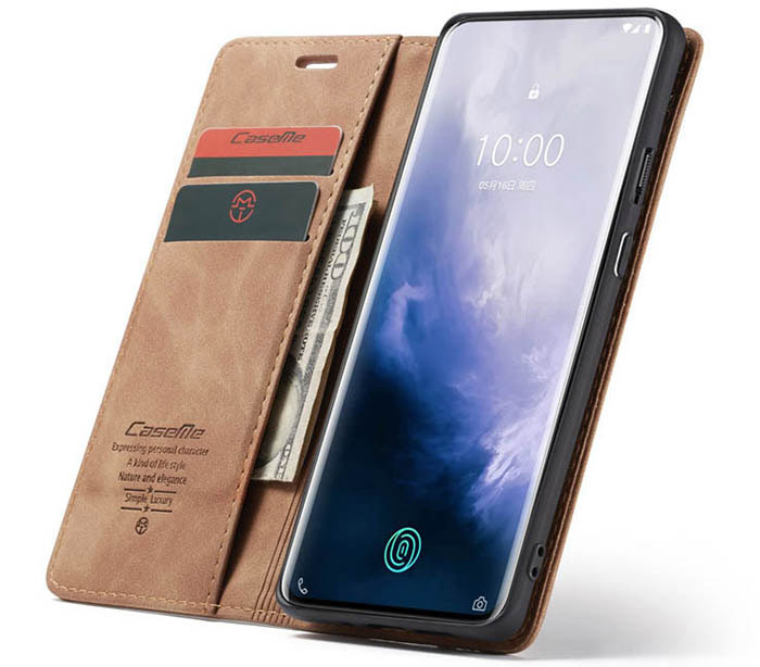 CaseMe OnePlus 7 Pro Wallet Kickstand Magnetic Flip Leather Case