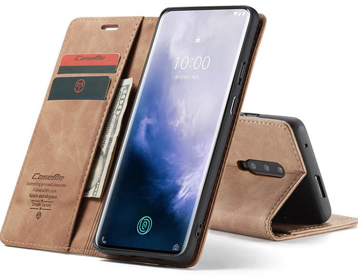CaseMe OnePlus 7 Pro Wallet Kickstand Magnetic Flip Leather Case