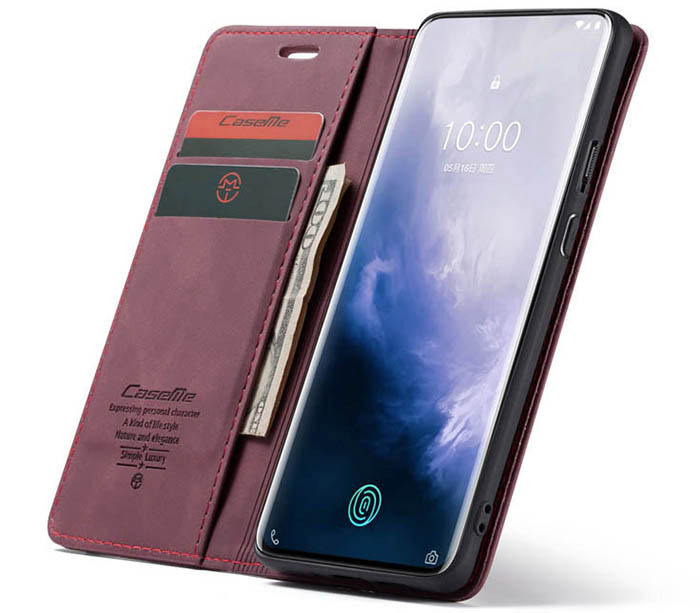 CaseMe OnePlus 7 Pro Wallet Kickstand Magnetic Flip Leather Case