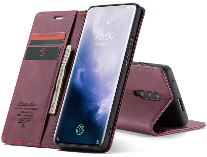 CaseMe OnePlus 7 Pro Wallet Kickstand Magnetic Flip Leather Case