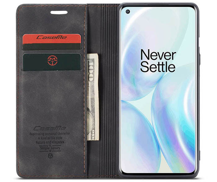 CaseMe OnePlus 8 Wallet Kickstand Magnetic Flip Leather Case